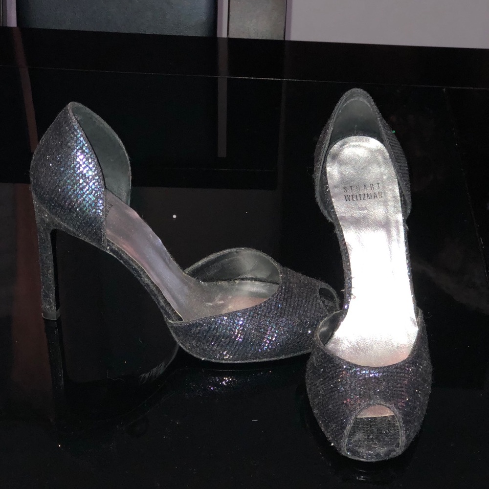 Stuart Weitzman Divorcee Glitter Heels